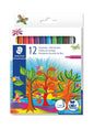 STAEDTLER 12-Piece Noris Fibre Tip Colouring Pen Set Multicolour