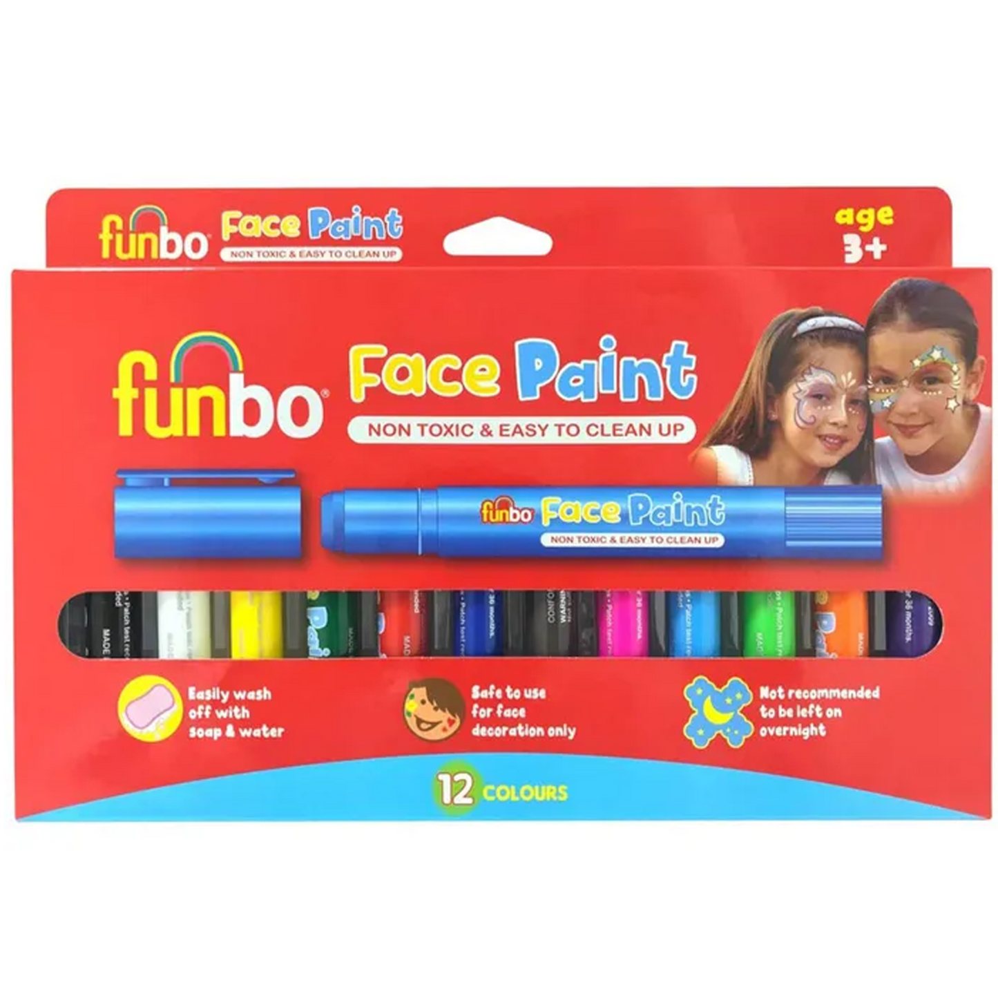 Face Paint Sticks 6g PK = 12 colors Funbo