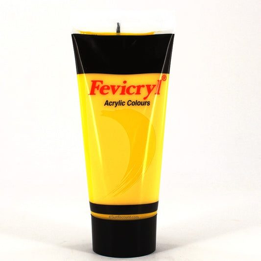 Acrylic paint in primary yellow tube 200ml