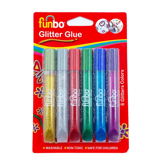 Funbo Glitter Glue Metallic 6 Colours 12.5gm