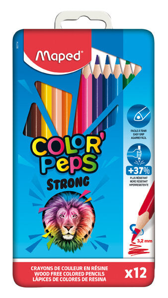 Maped Color'Peps Strong Assorted Color Pencils - wood free