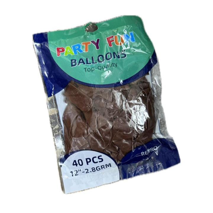 Party fun Balloon Brown 40pieces