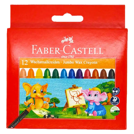 Faber Castell Jumbo Wax Crayons (12)