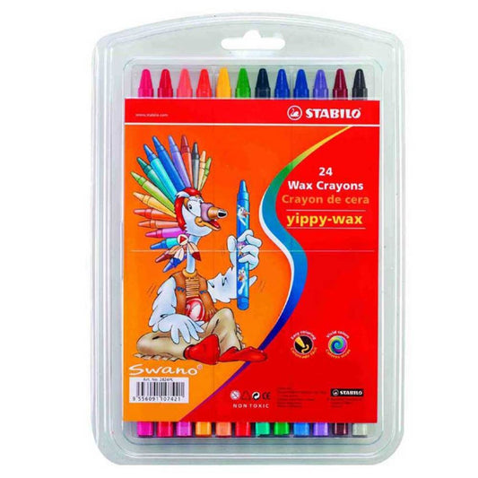 STABILO 24-Piece Swano Jumbo Wax Crayon Multicolour