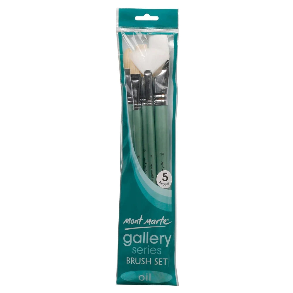 Mont Marte Gallery Series Paint Brush Set - Oil 5pc