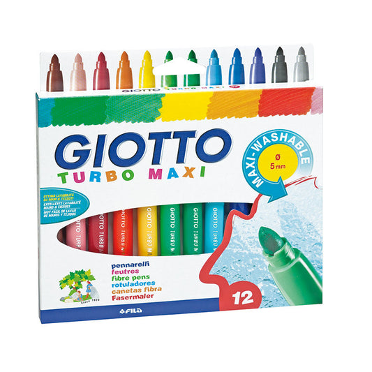 Giotto Turbo Maxi Markers - Pack of 12