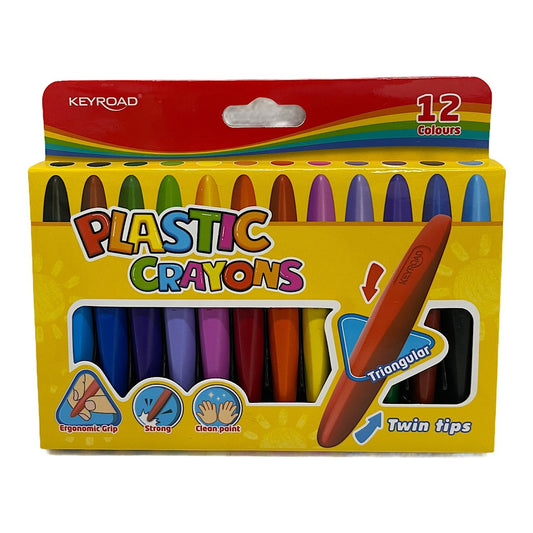 Keyroad Crayon Color Plastic Pak 12 Colors