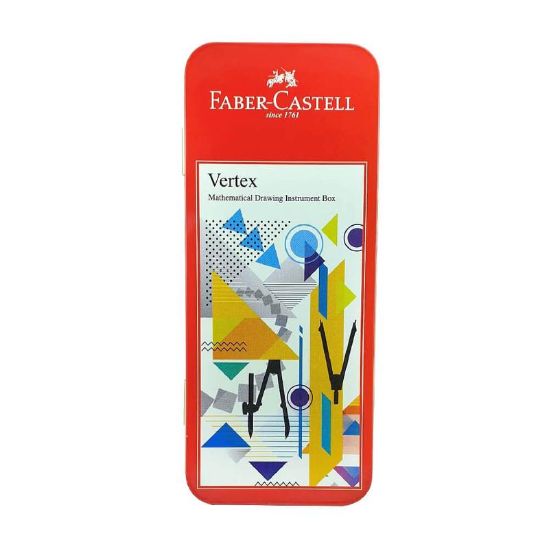 Faber-Castell Vertex Mathematical Drawing Instrument Box Multicolour Pack of 9