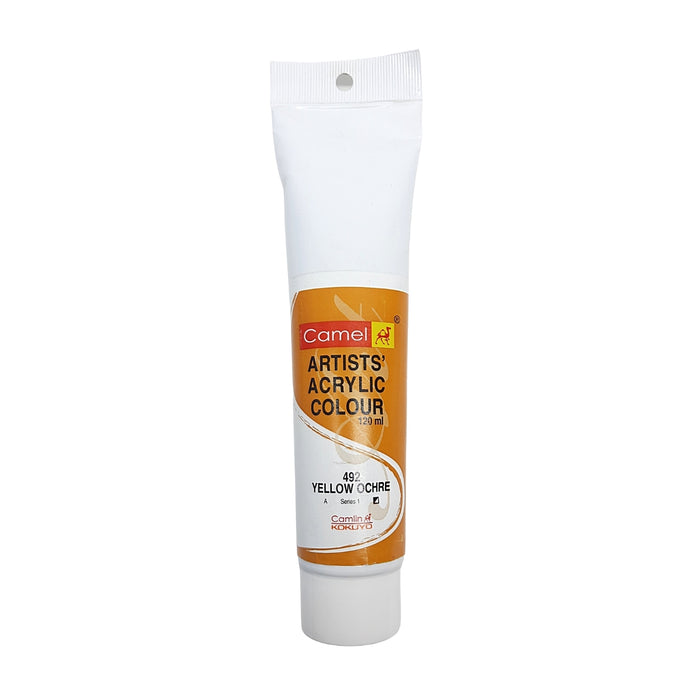 Camel Acrylic Color 492 Yellow Ochre - 120ml fom Najmaonline Fas Delivery Anywhere in UAe 
