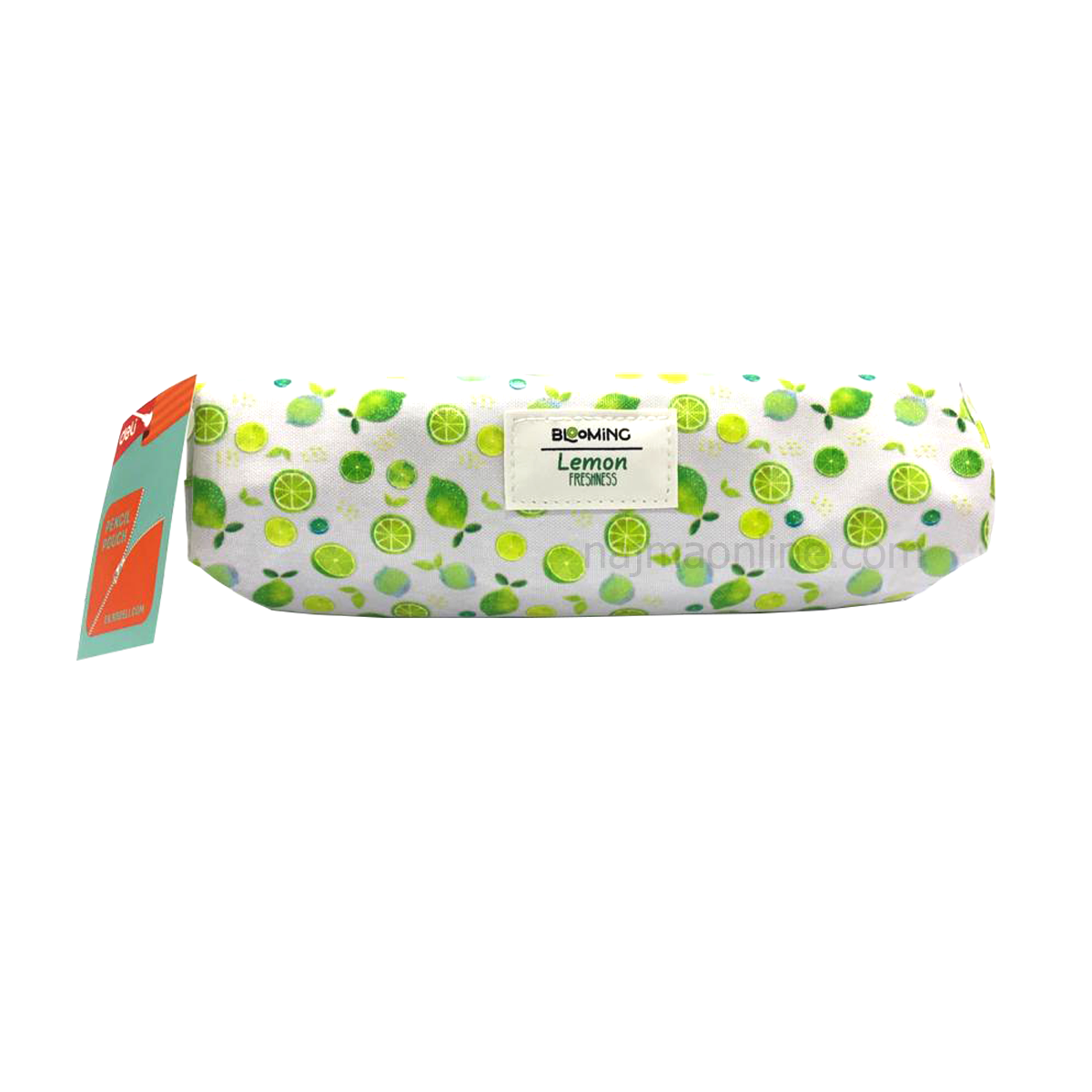 White and Green Color Pencil Case