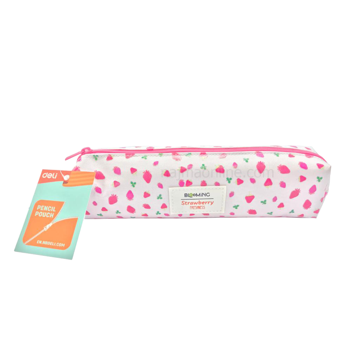 White and Pink Color Pencil Case