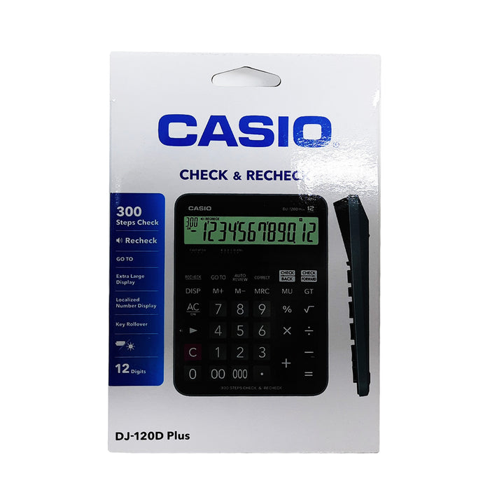 Casio DJ-120 Plus Check & Recheck Black Calculator from najmaonline.com Abu dhabi, Dubai - UAE