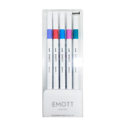 Uniball Emott 0.4 Fineliner 5 Color Set No.5 from najmaonline.com Art & Craft pens Abu Dhabi, Dubai - UAE