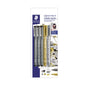 Staedtler Pigment Liner Set of 5 (3 Line+Gold+Silver)