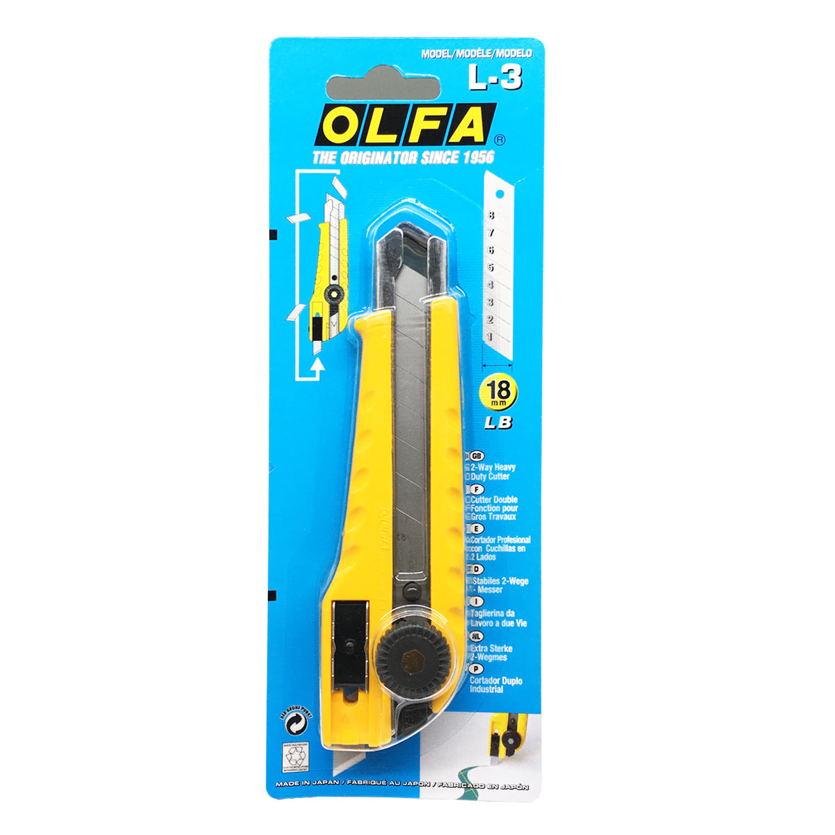 Olfa L3 Heavy-Duty Ratchet-Lock Utility Knife Cutter (L-3)