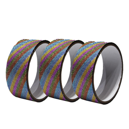 Glitter Tapes -Multicolor Line Pattern