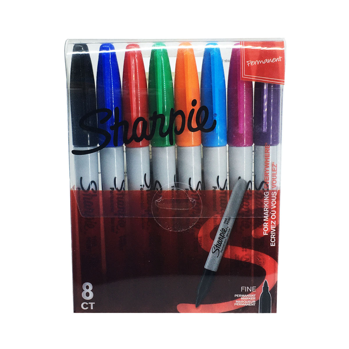قلم ماركر شاربي الدائم 8 ألوان