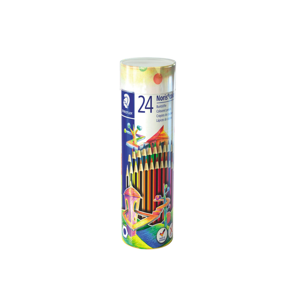 أقلام الرصاص الملونة Staedtler - صندوق أسطواني 24 لون