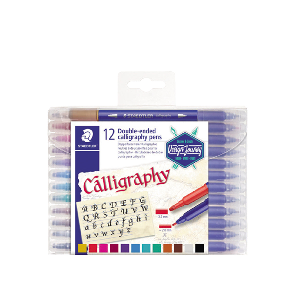 Staedtler Double-ended Calligraphy Duo Pen -12 Color Set